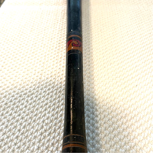 VINTAGE PINATA BAT STICK Mexico Folk Art Hand Carved Painted Wood 31" - Picture 4 of 8